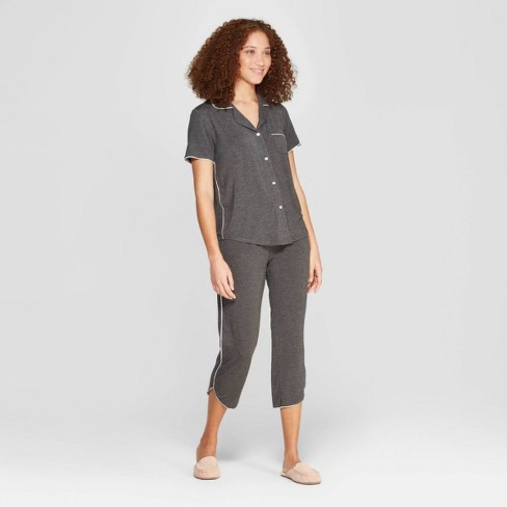 •Stars Above• Notch-Collar Button Down Pajama Top